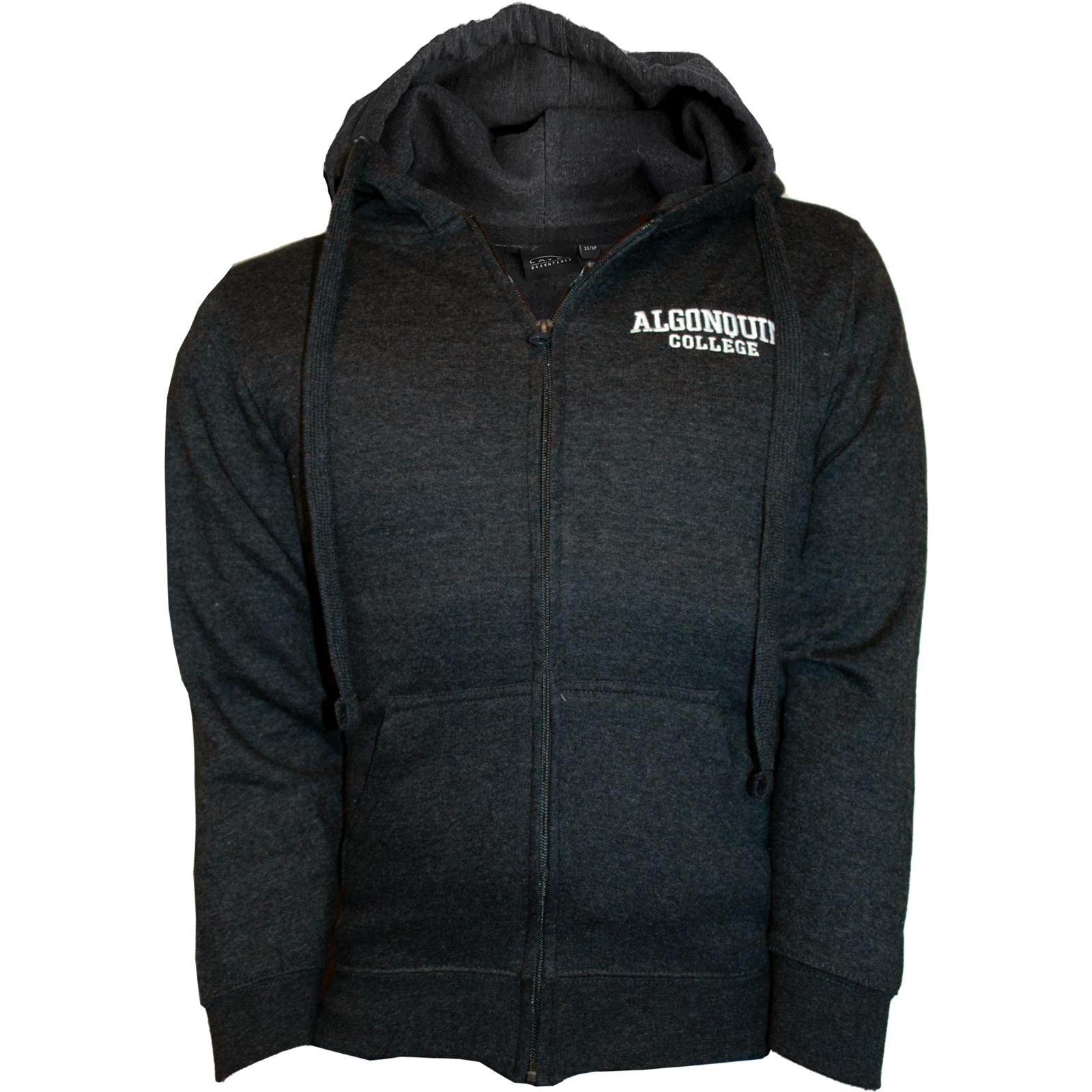 Essentials Full-Zip Hoodie - Charcoal - Connections - The Campus Store