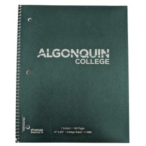075755618343 Notebook - 1 Subject 160 Page With Algonquin College
