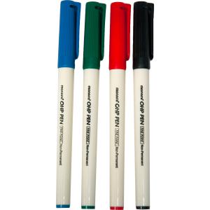 734484118998 Monami Wet-Erase Markers 4pk - Black, Blue, Red, Green