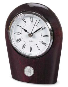 88880065039 Clock: Rosewood W/ Silver Plate Seal & AC Woodmark