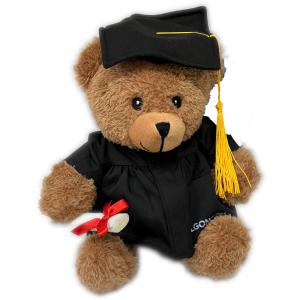 88880107217 Plush 9" Grad Bear "Bucky" In Grad Gown