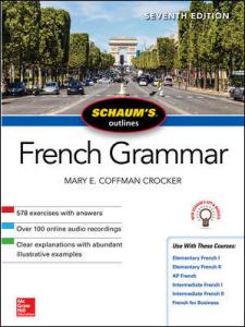 9781260120950 Schaum's Outline Of French Grammar